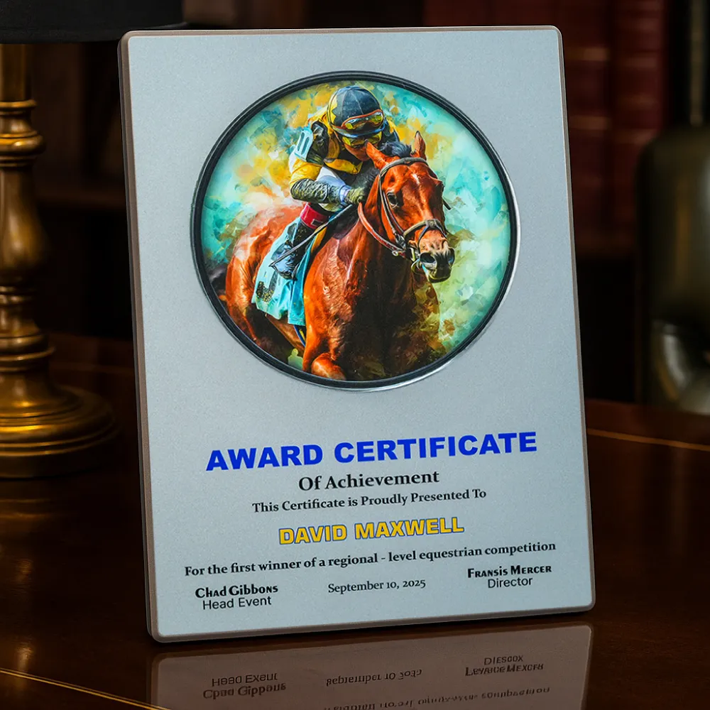 Aluminum-Award-Plaque-A4-with-Round-Colored-Plate-WPL-MR1-with-Printing.webp